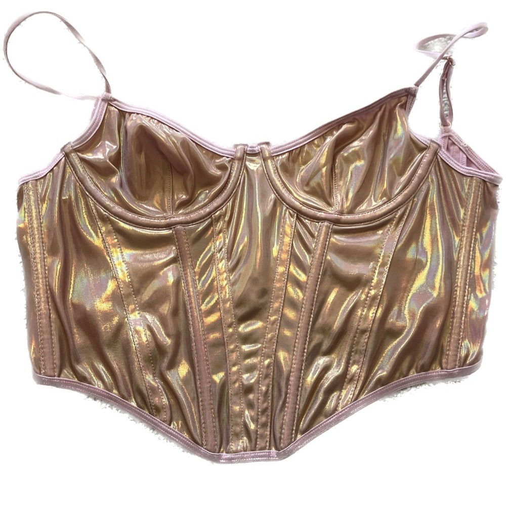 Urban Outfitters pink cropped corset Size S